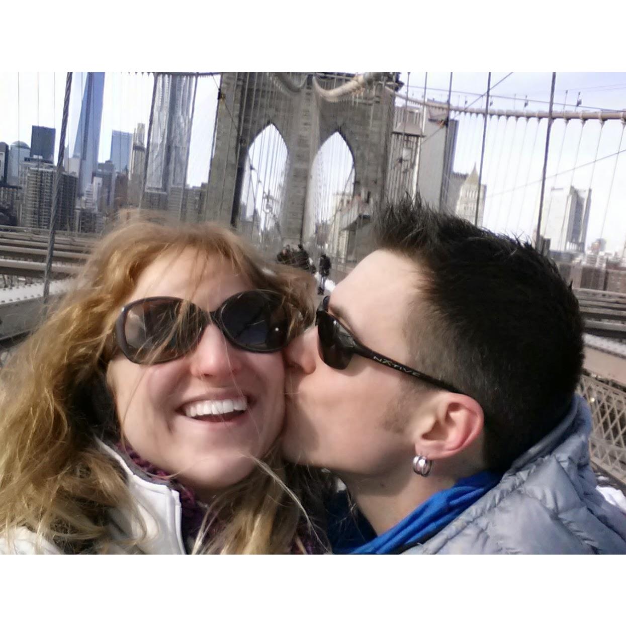 A few months later Erin hopped on a flight to NY to spend Valentine's day with her "Brooklyn Boy"