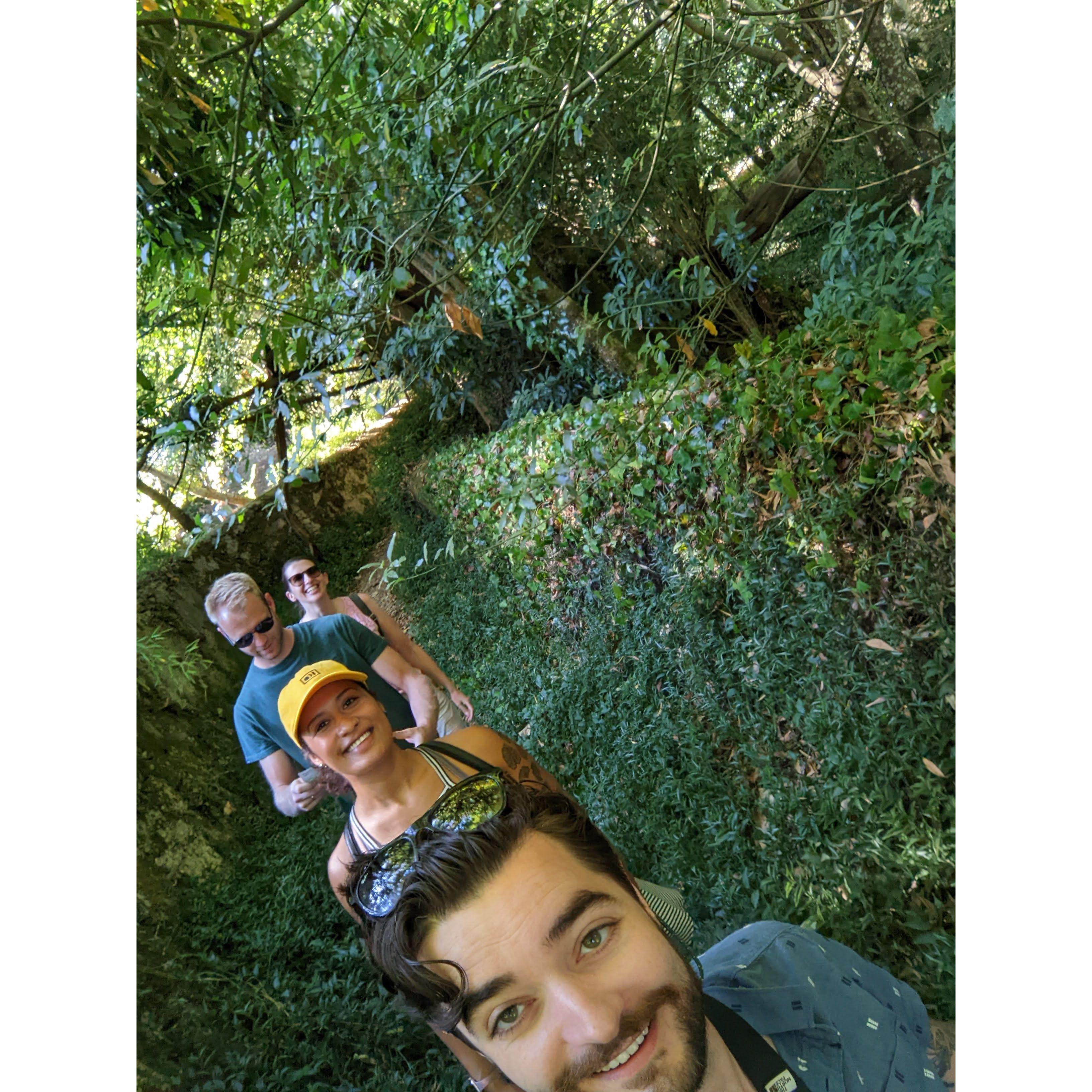 On the scenic hike to Sintra where he proposed