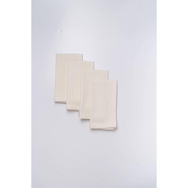 4pk Cotton Easy Care Napkins Cream - Threshold™