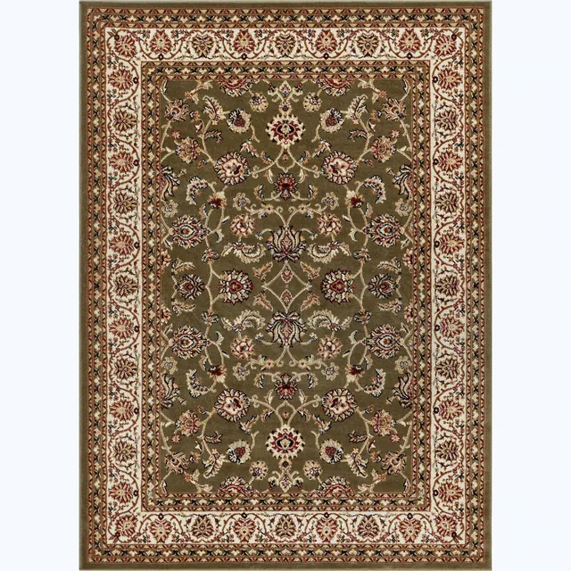 Noble Sarouk Green Persian Floral Oriental Formal Traditional Area Rug 8x10 8x11 Modern Contemporary Traditional Soft Rug
