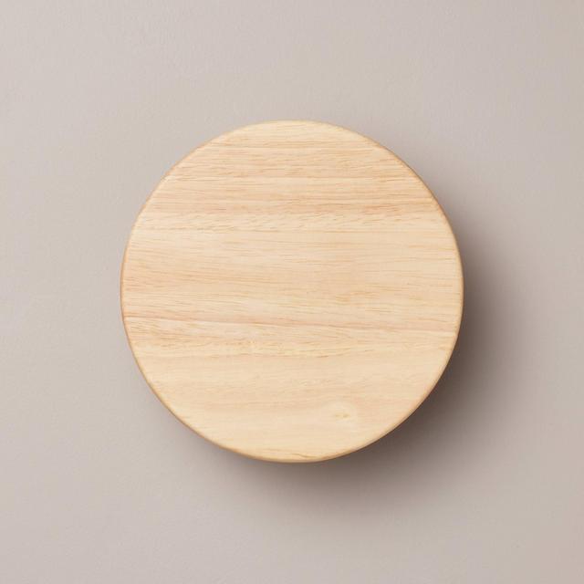 7" Round Footed Wood Serving Stand Natural - Hearth & Hand™ with Magnolia