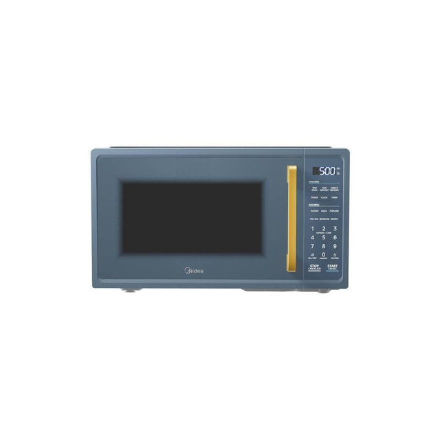 Midea 0.9 cu ft 900W Microwave Oven with Child Lock Door Midnight Blue