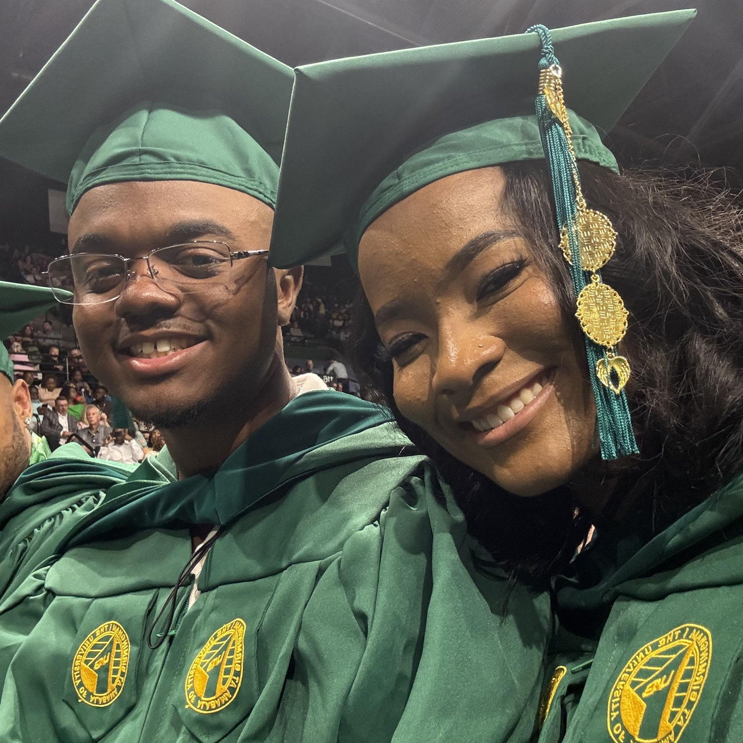 We graduated together, how cool!