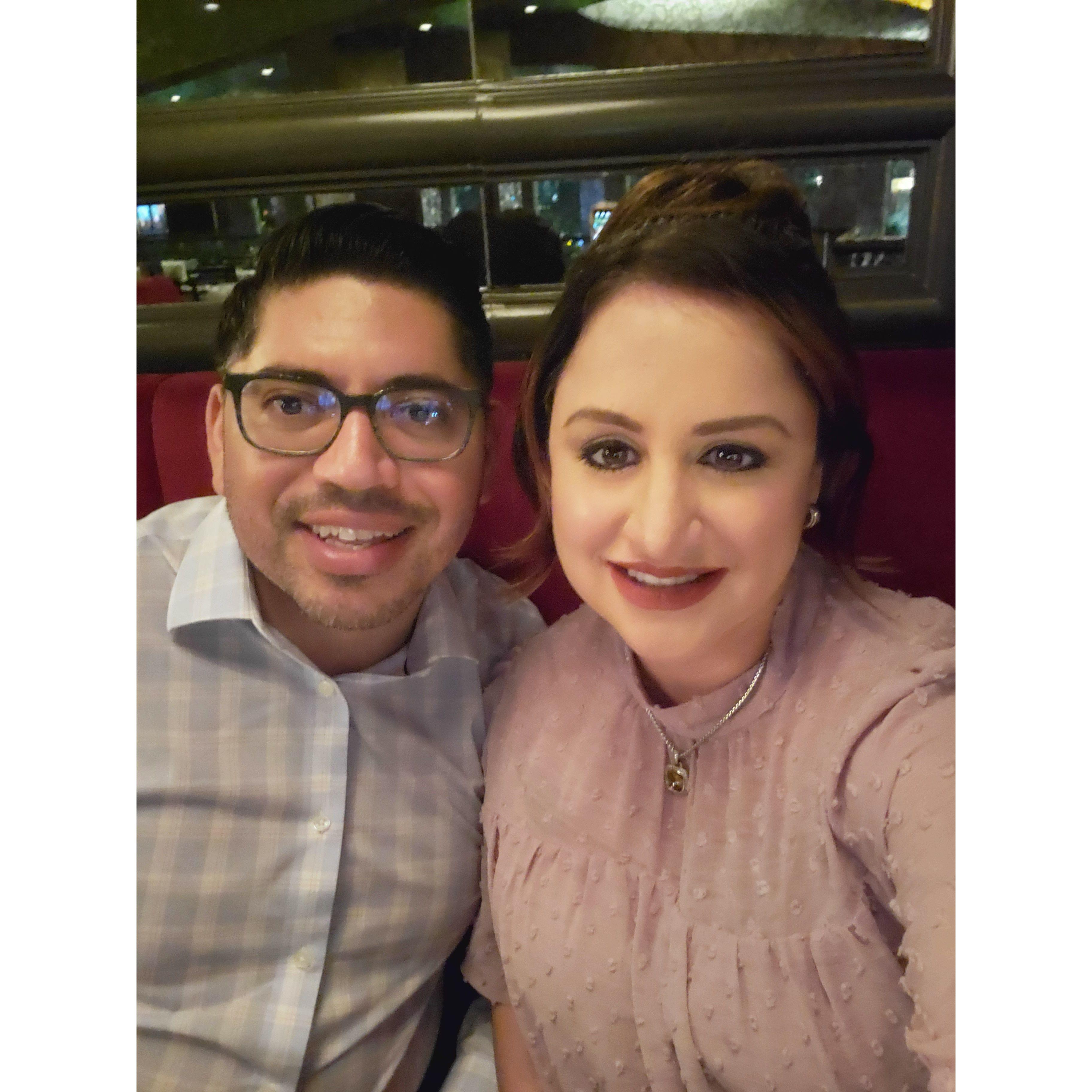 First Birthday Dinner with Jose at Del Frisco's in the Galleria