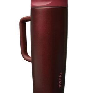 Owala SmoothSip Slider Stainless Steel Insulated Travel Mug with handle, 100% Leak Proof, For Hot and Cold Drinks, Travel Friendly with Sliding Lock Lid, 24 oz, BPA Free, Leak Proof, Black Cherry