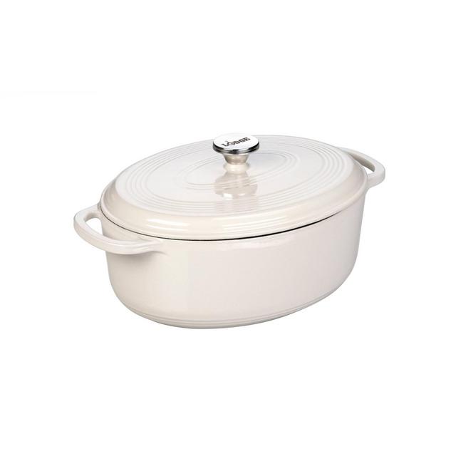Lodge 7qt Cast Iron Enamel Dutch Oven Oyster