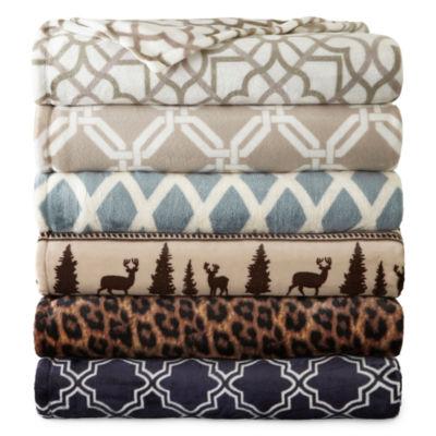JCPenney Home™ Velvet Plush Print Blanket