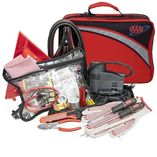 Lifeline 4388AAA AAA Excursion Road, 76-Piece Car Air Compressor, Jumper Cables, Flashlight and First Aid Kit
