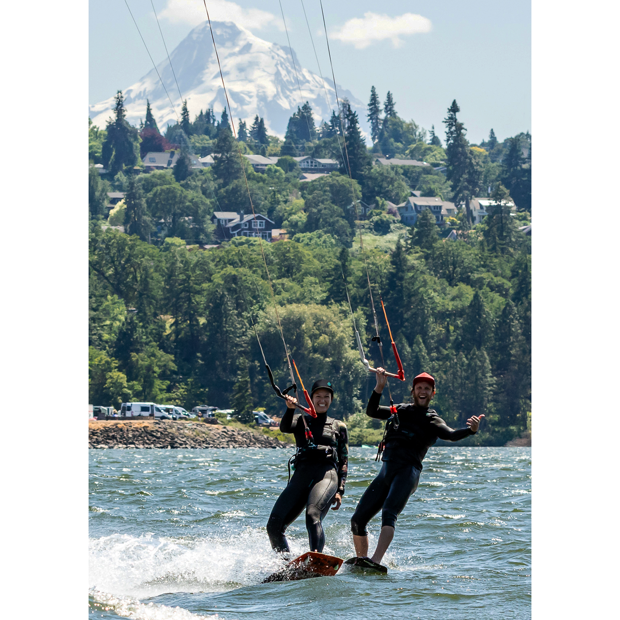We often share kiteboarding sessions together on the Columbia river with lovely views of Mt. Hood and the Gorge. Thanks for the great pic Bob Stawicki!