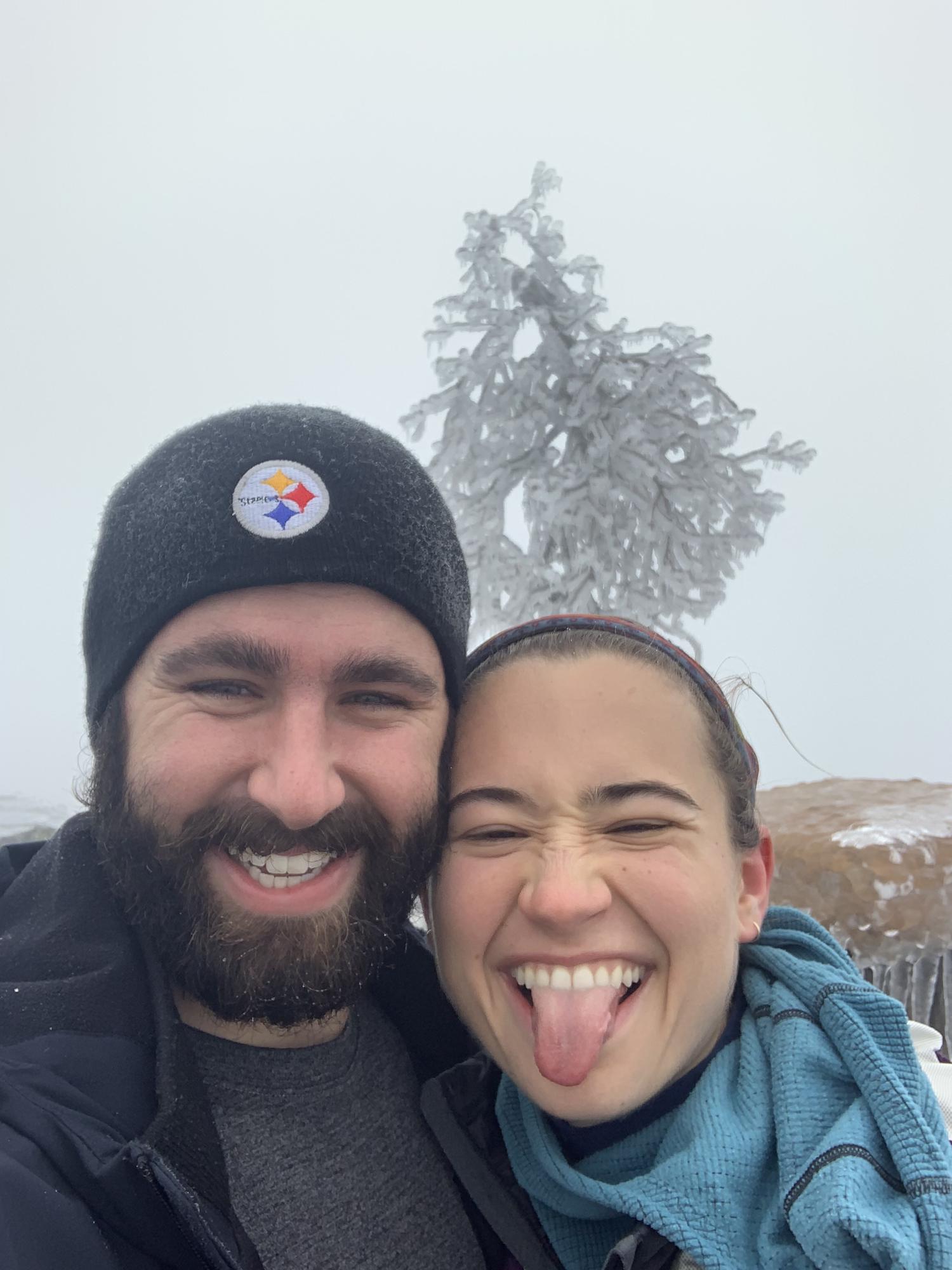 Hiking in a small ice storm