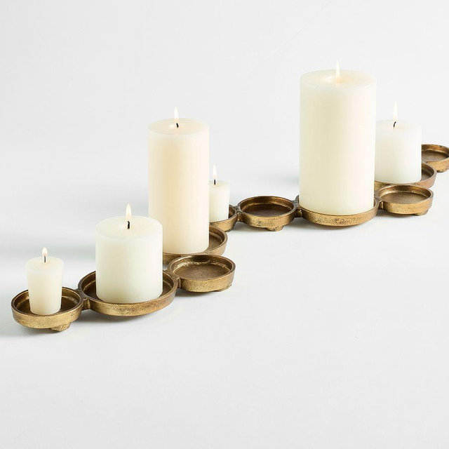 Sedona Candle Holder Centerpiece, Brass