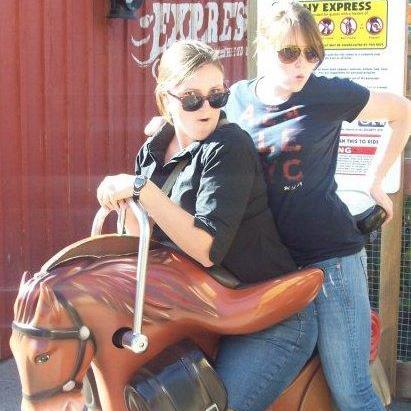 Maddy and her Maid of Honor Jessica. Nothing has changed.