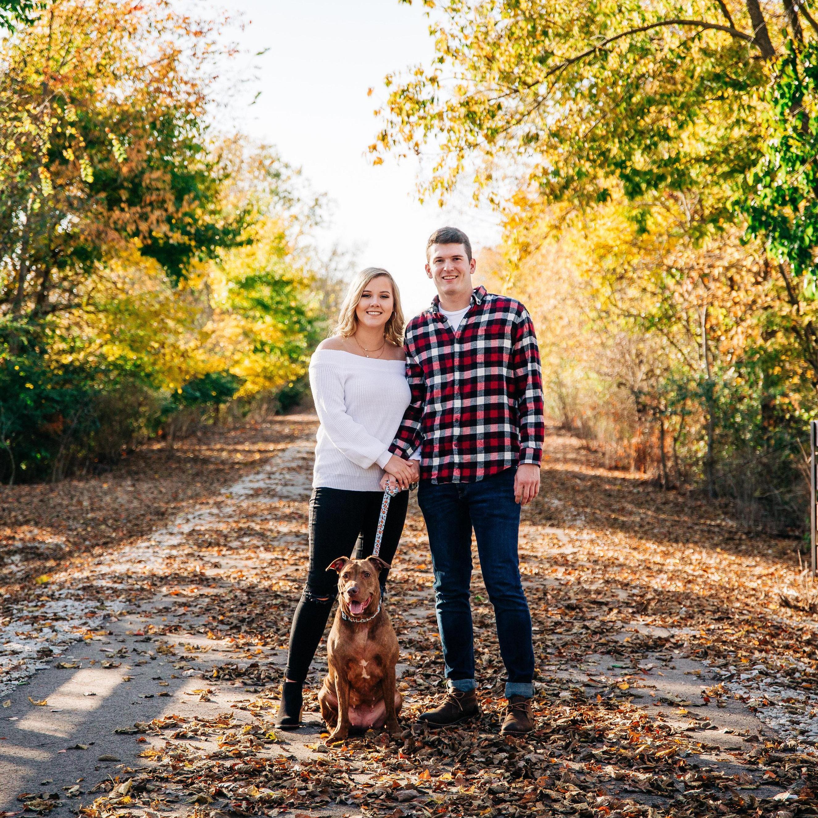 Our "baby" Miah couldn't be left out of the engagement photos! :)