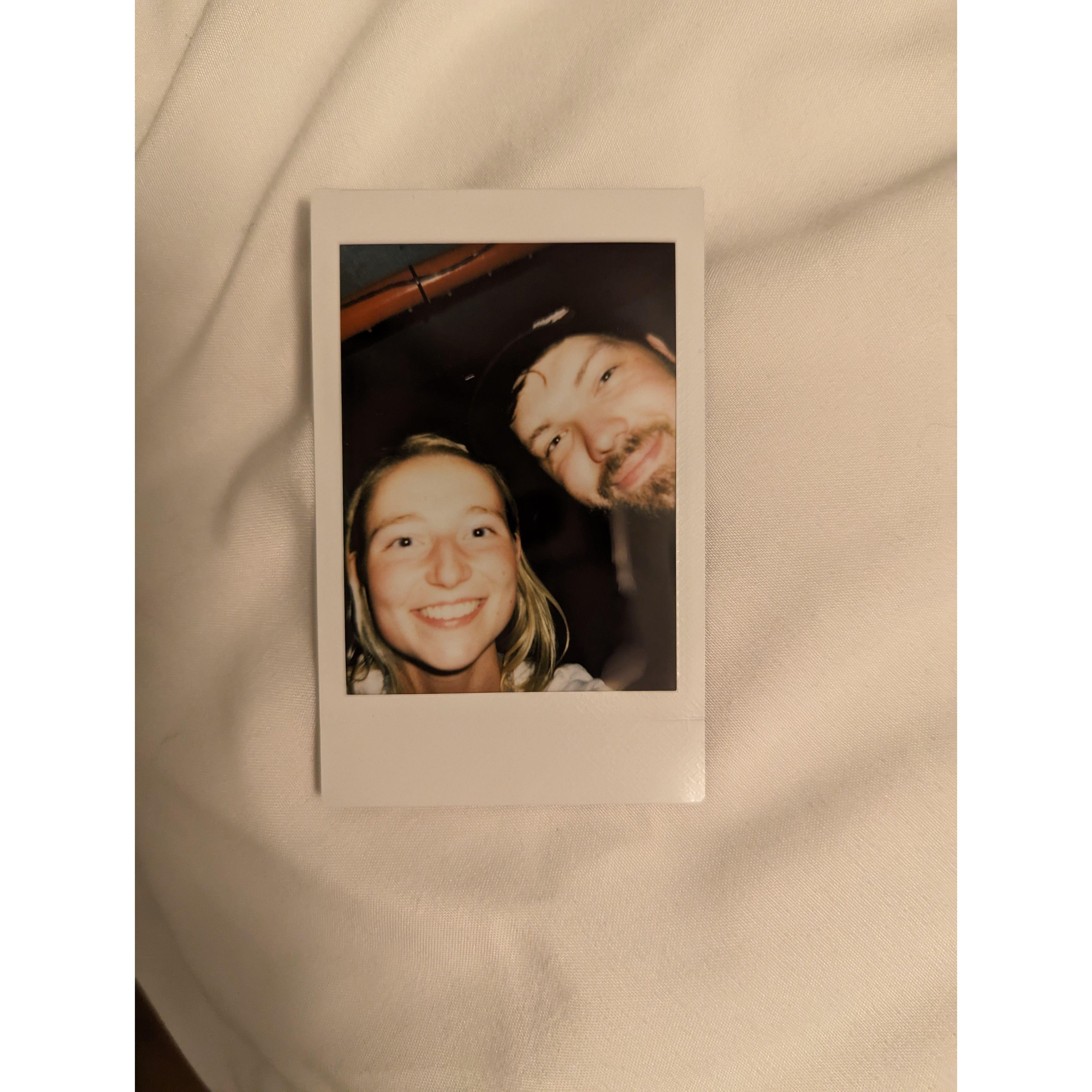 Our first selfie together, July 1st, 2023 Right after fireworks in Rosebush, all wet from putting the top back on Garrett's Jeep in the rain XD