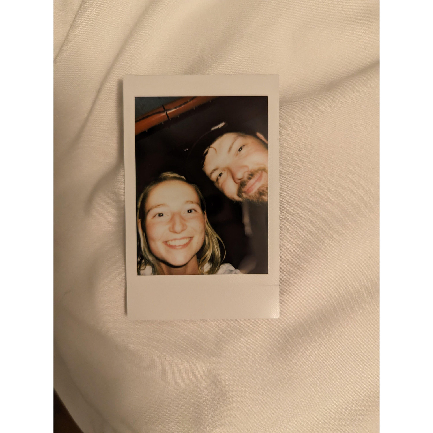 Our first selfie together, July 1st, 2023 Right after fireworks in Rosebush, all wet from putting the top back on Garrett's Jeep in the rain XD