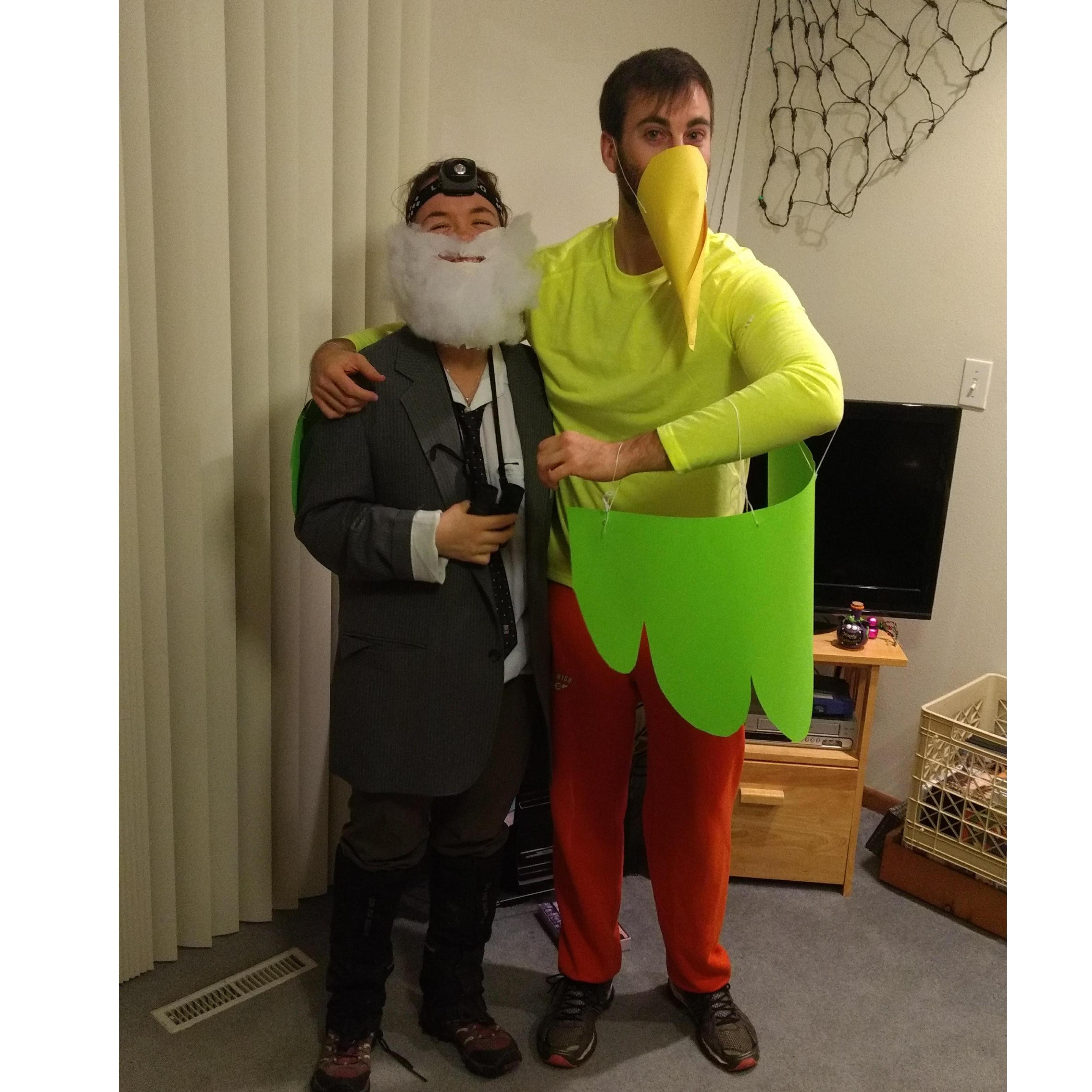 Halloween! We dressed up as Charles Darwin and the Galapagos finch.