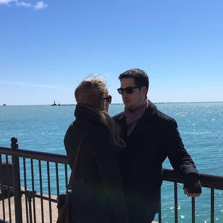 Michelle's sister Cheryl snapped this photo when we were showing the family around the Chicago waterfront.