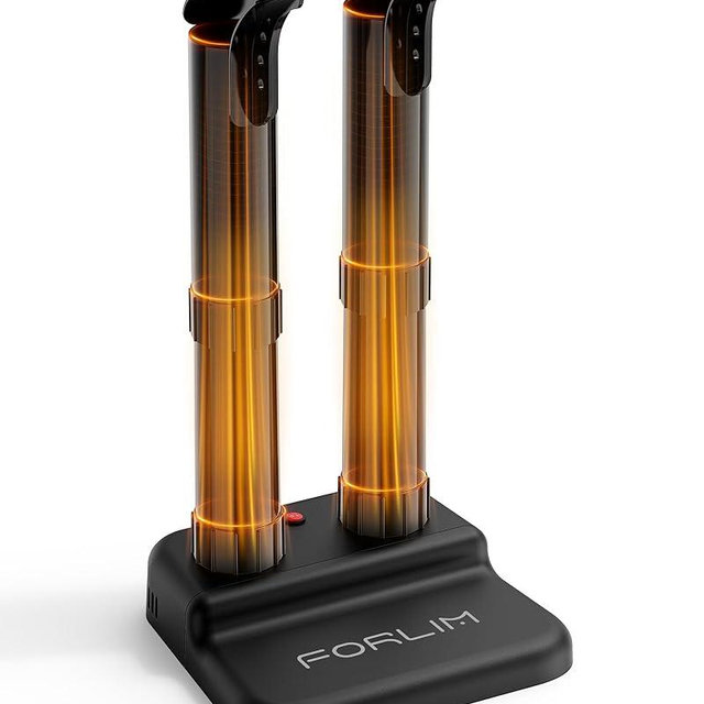 FORLIM Boot Dryer for Work Boots, Energy-Efficient & Silent Boot Warmer, No Fan No Noise Portable Design,Helps Reduce Odor, Low Heat Shoe Dryer for Home Outdoor Use(Black)