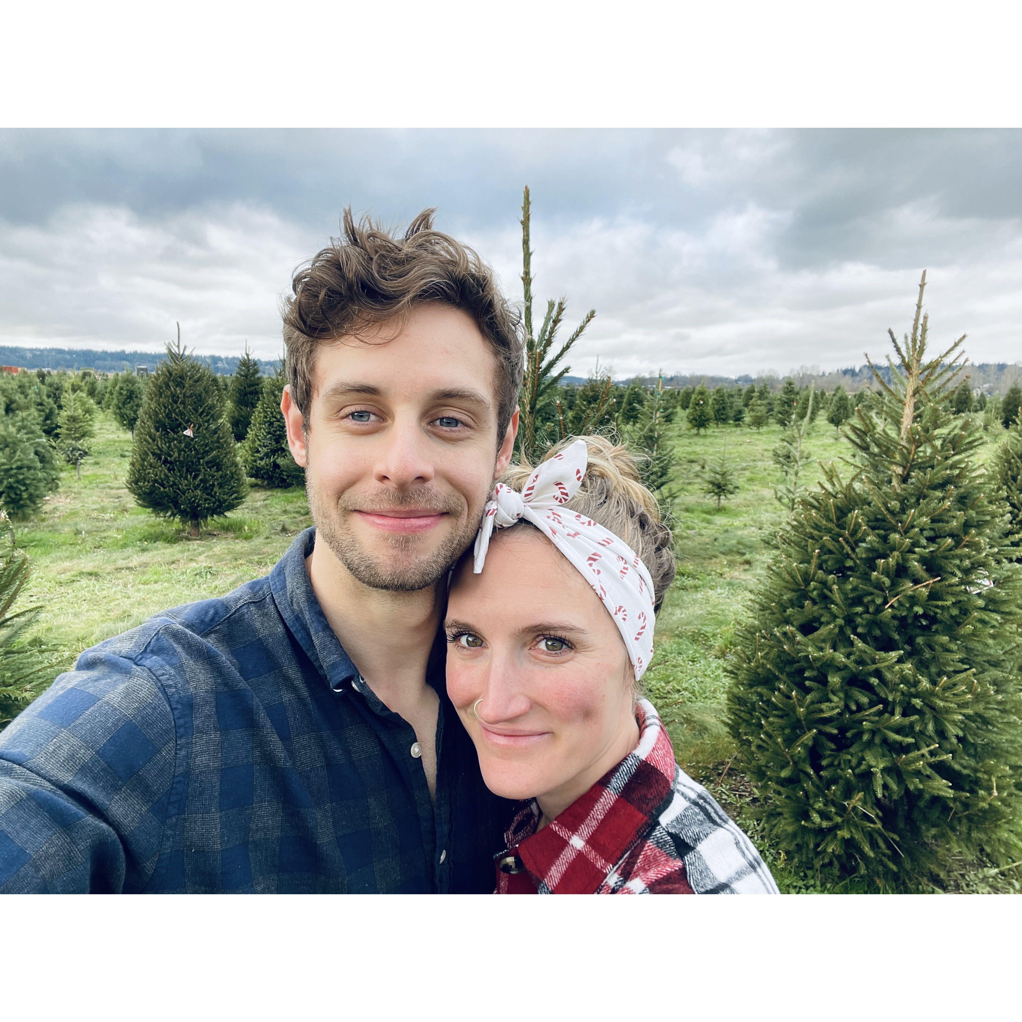 One of our first photos together/First Christmas together.