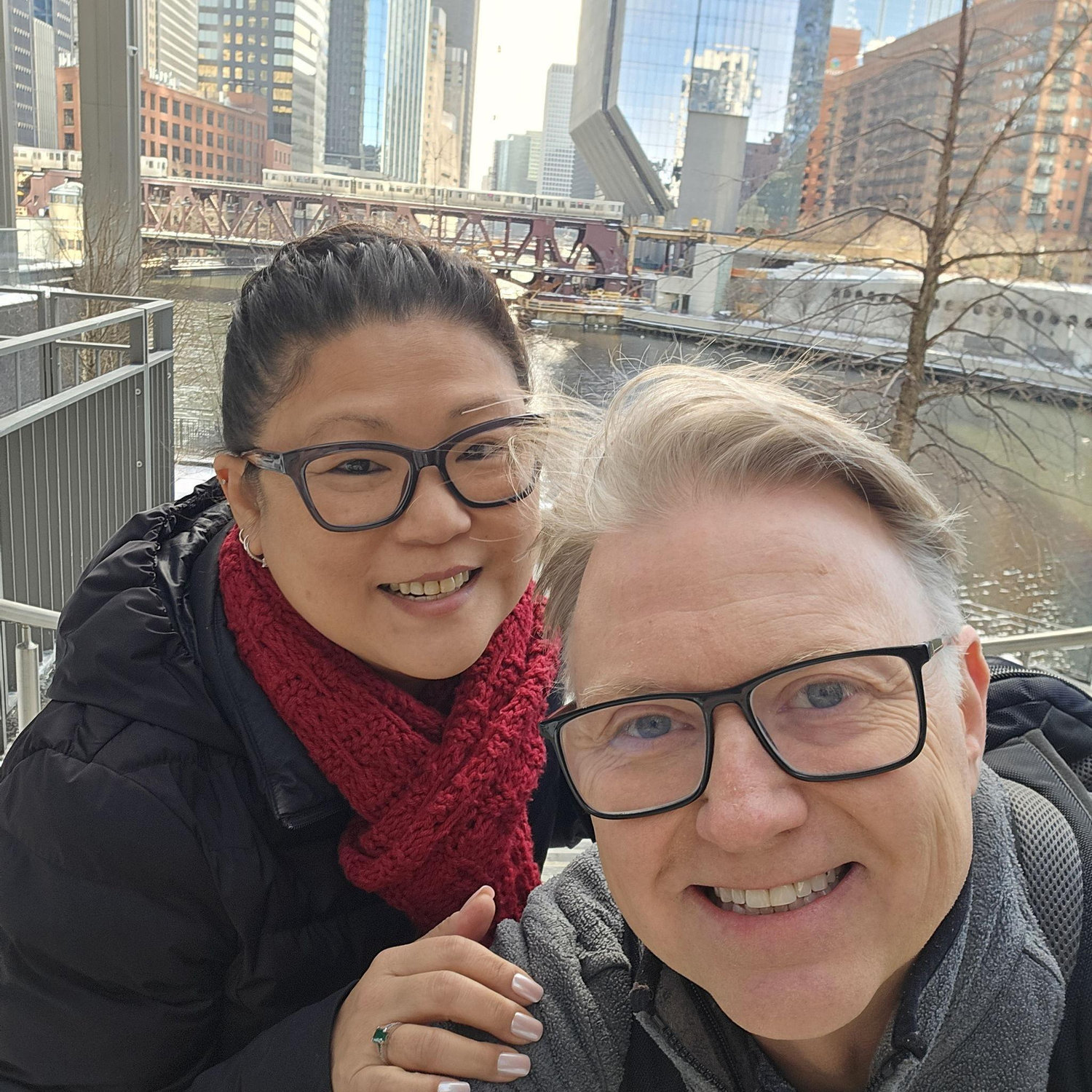 In Chicago for Dana's EMDR training. Bob was my emotional support.