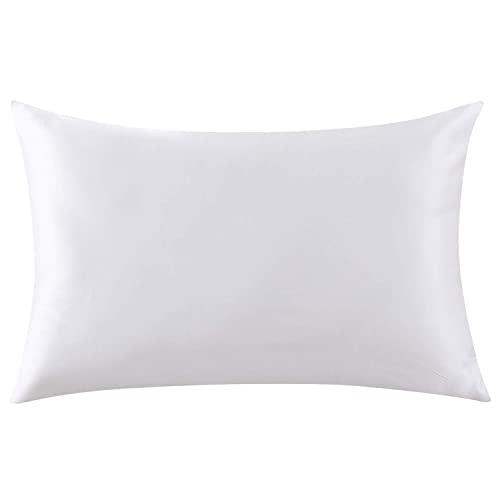 ZIMASILK 100% Mulberry Silk Pillowcase for Hair and Skin Health,Both Side 19 Momme Silk,1pc (Standard 20''x26”, Ivory)