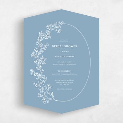 Blue Diamond Wedding Wedding Shower Invitation - Kalispell Bloom