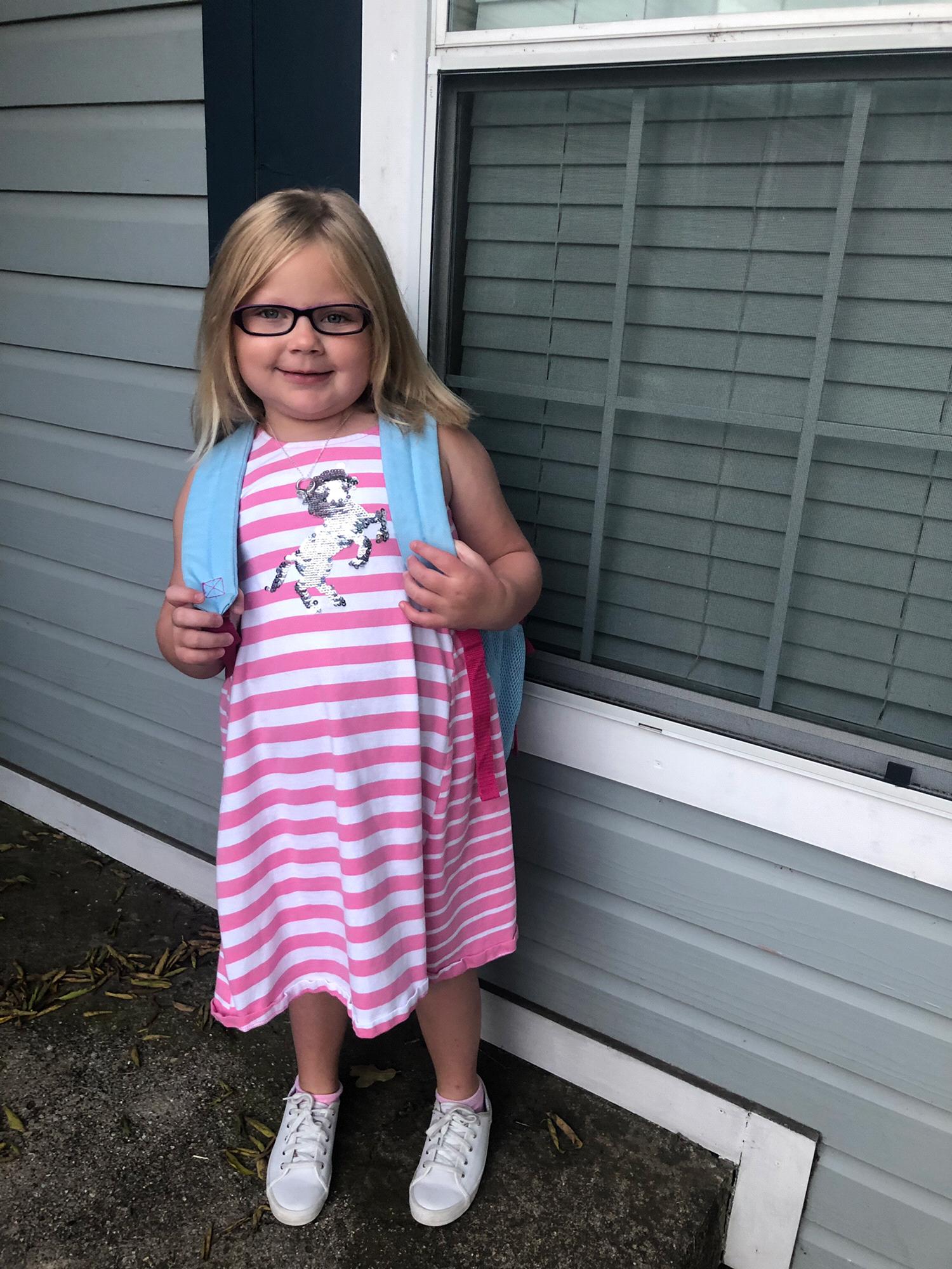 We put Makynlee's ring on a chain. She was so excited to wear it to school the next day!