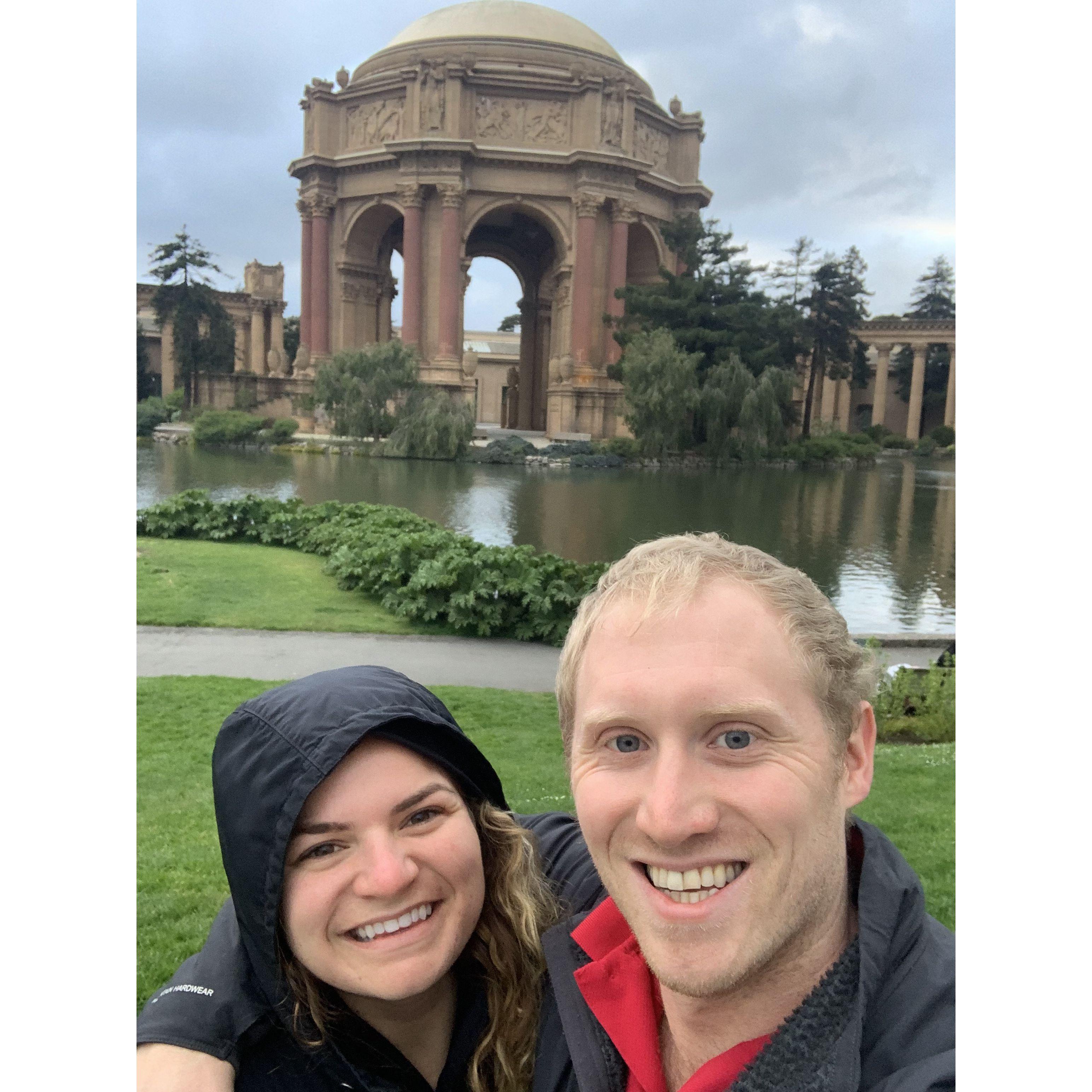 We quarantined together in 2020 & had daily walks to the Palace of Fine Arts / Golden Gate Bridge