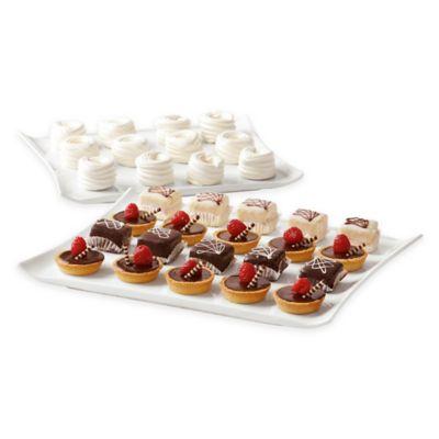 Over and Back® Freya 2-Piece Serving Platter Set in White