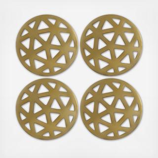 Old Hollywood Geometric Coaster, Set of 4