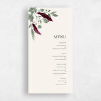 Red Wedding Menu - Bethany