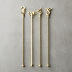 Prowl Gold Cocktail Stirrers Set of 4