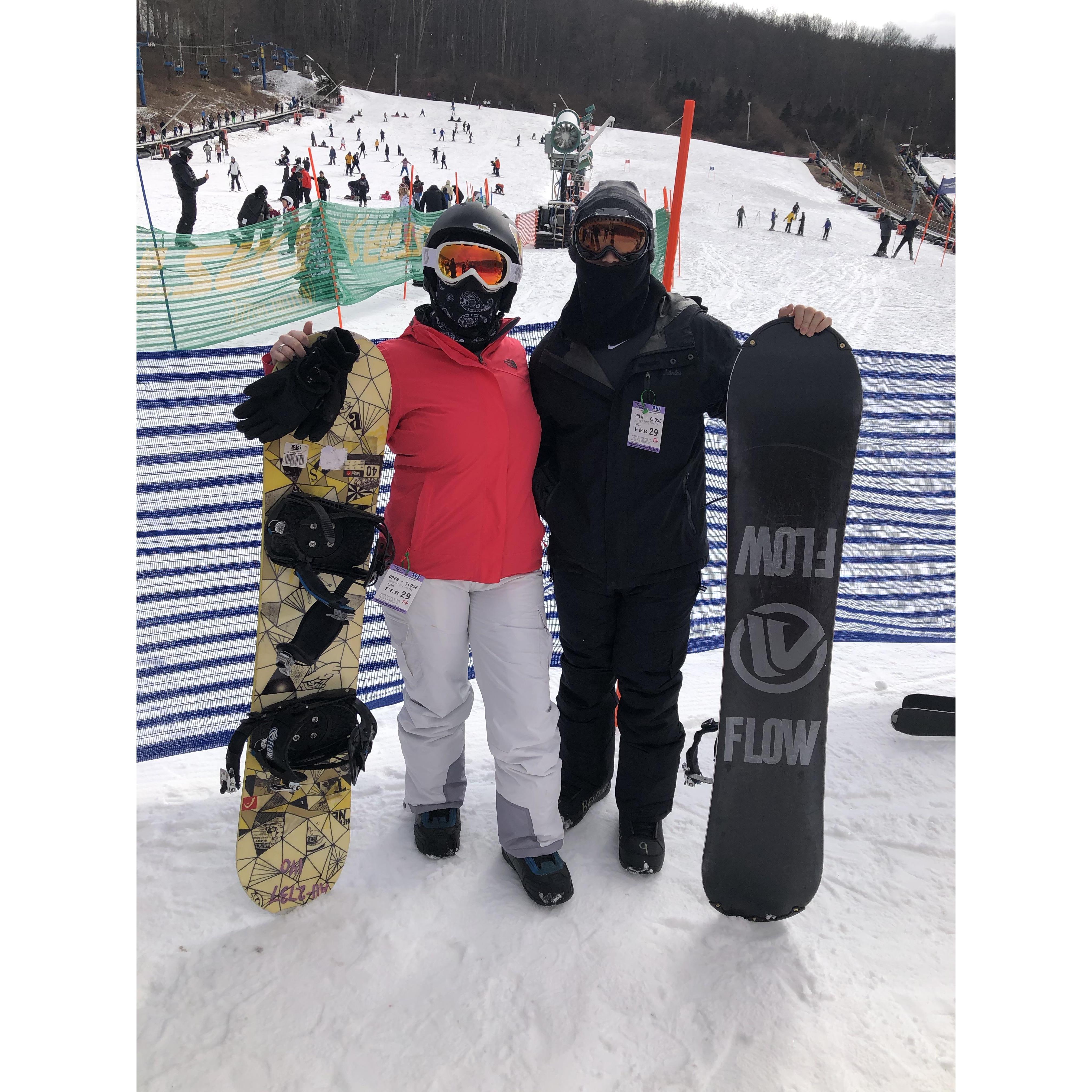 First time snowboarding! 
March 2020
