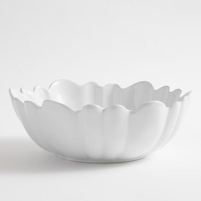 Monique Lhuillier Camille Scalloped Stoneware Serving Bowl