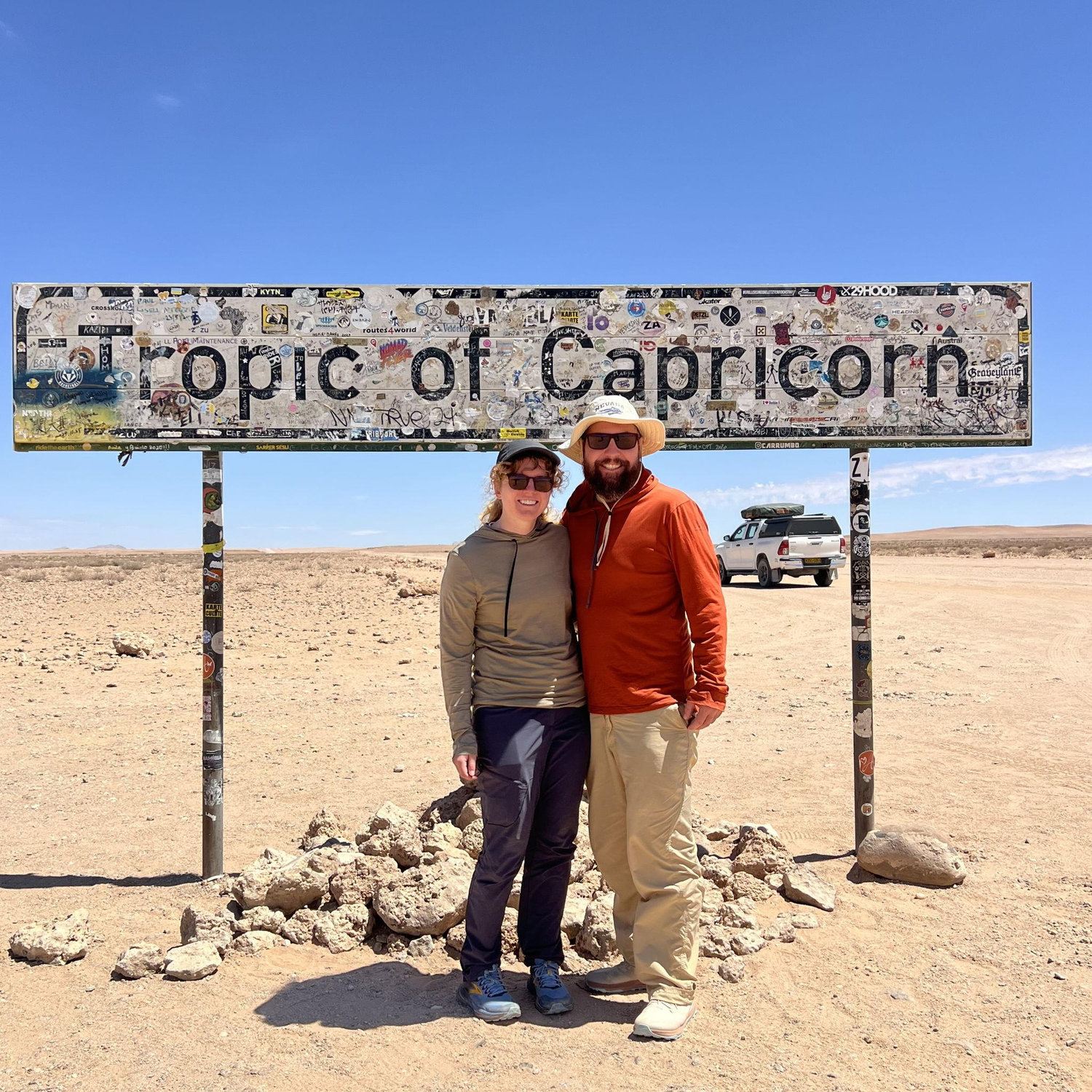 Somewhere in Namibia, Latitude known, 23.5 Degrees South.