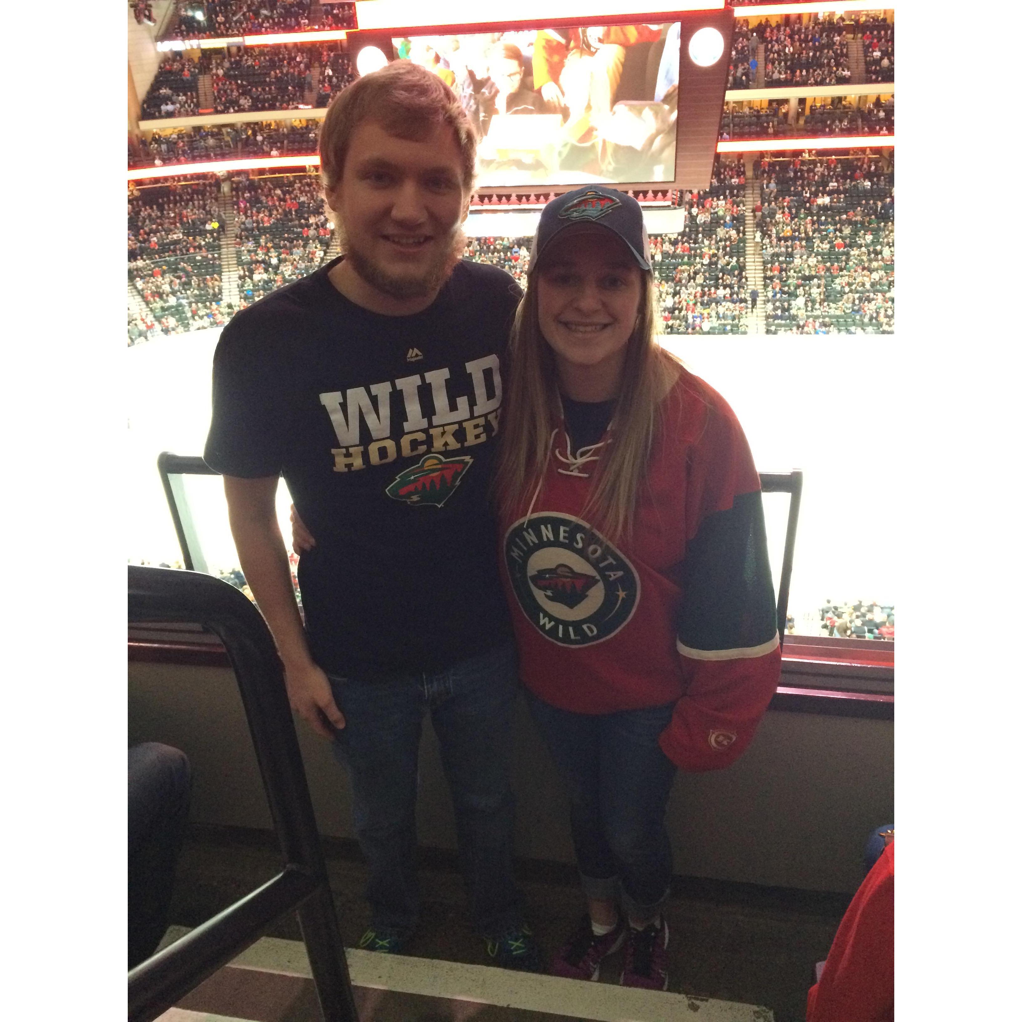 Rylan took me to the Wild game for my Birthday!