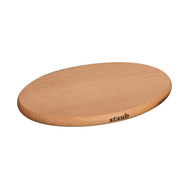 Staub 11.4" Oval Magnetic Wood Trivet