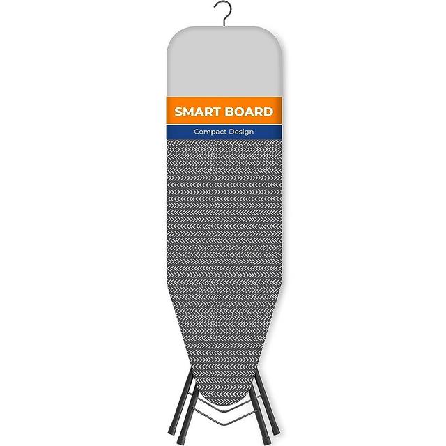 Happhom Ironing Board, Compact and Space Saver Iron Board, Safety Ironing with Park Zone and 4 Layers Extra Thick Cover, Patented Lock System for Foldable Leg, Easy Storage with Smart Hanger (13x43)