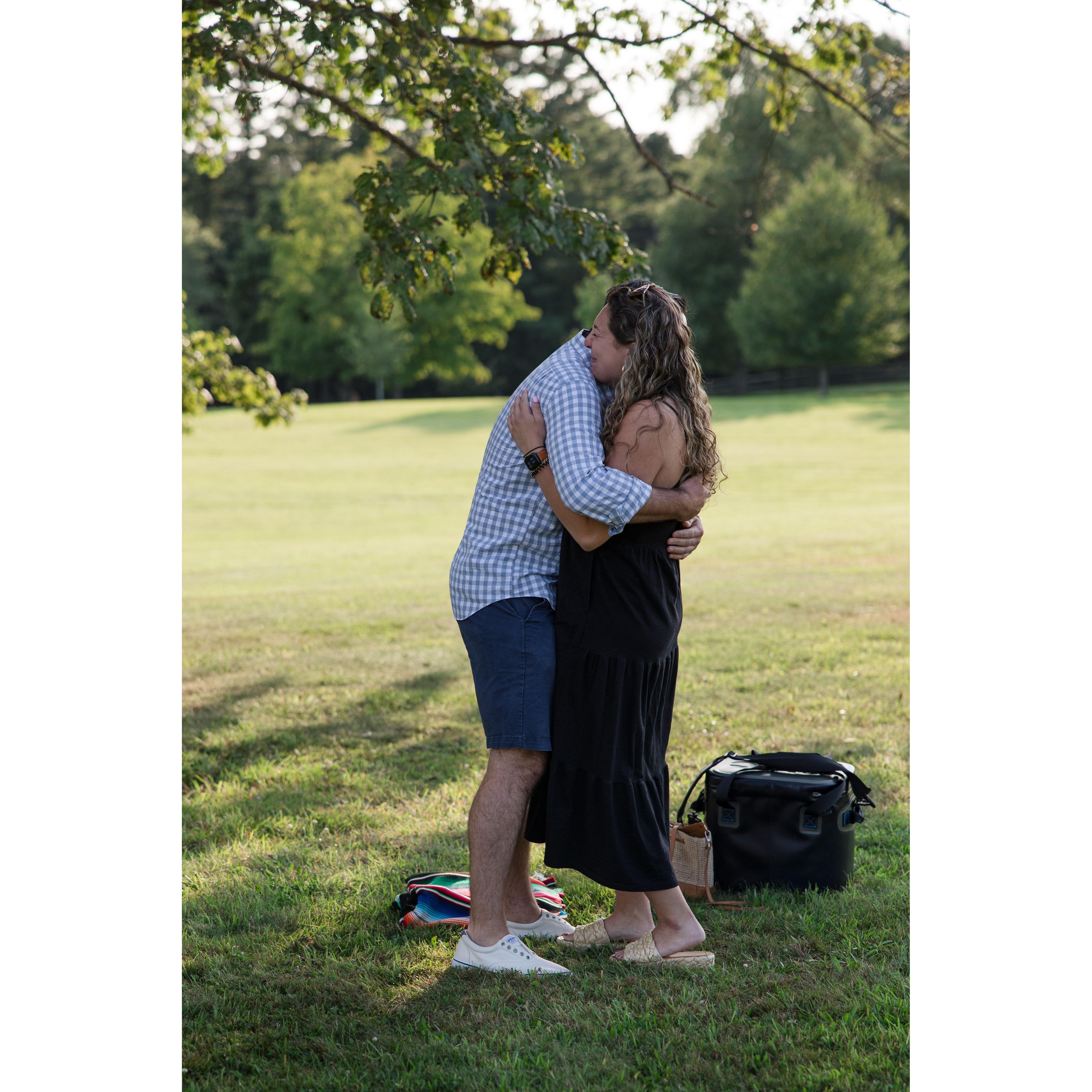 Proposal in Waveny Park, July 2024