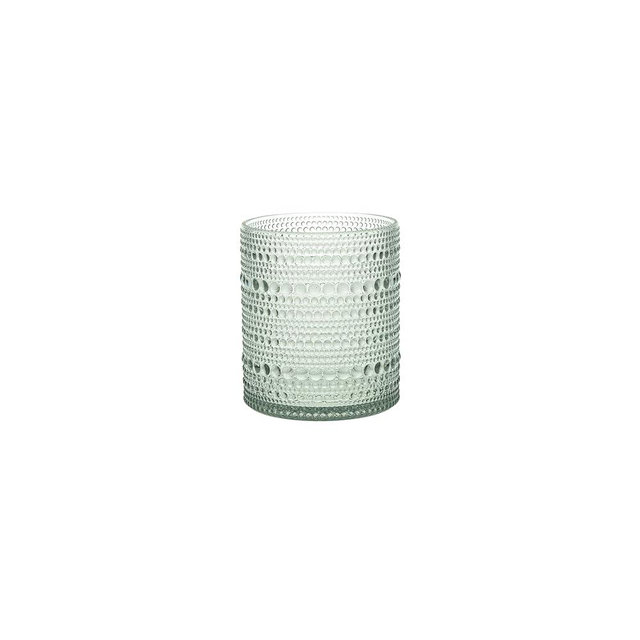 Fortessa Orbetto Outdoor Hobnail Plastic Drinkware Collection, DOF Beverage Cocktail Glass 4 Pack, 10.5 Ounce, Sage