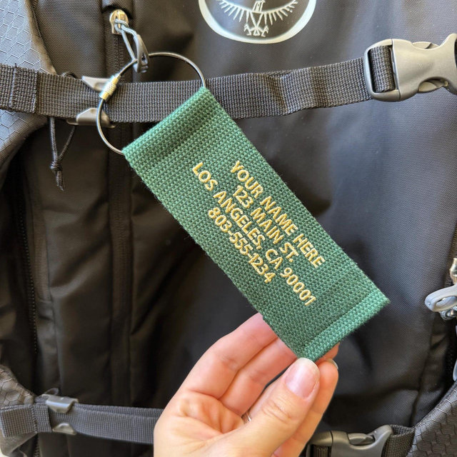 Embroidered Tag for Suitcase- Double Sided- Custom Bag Tag