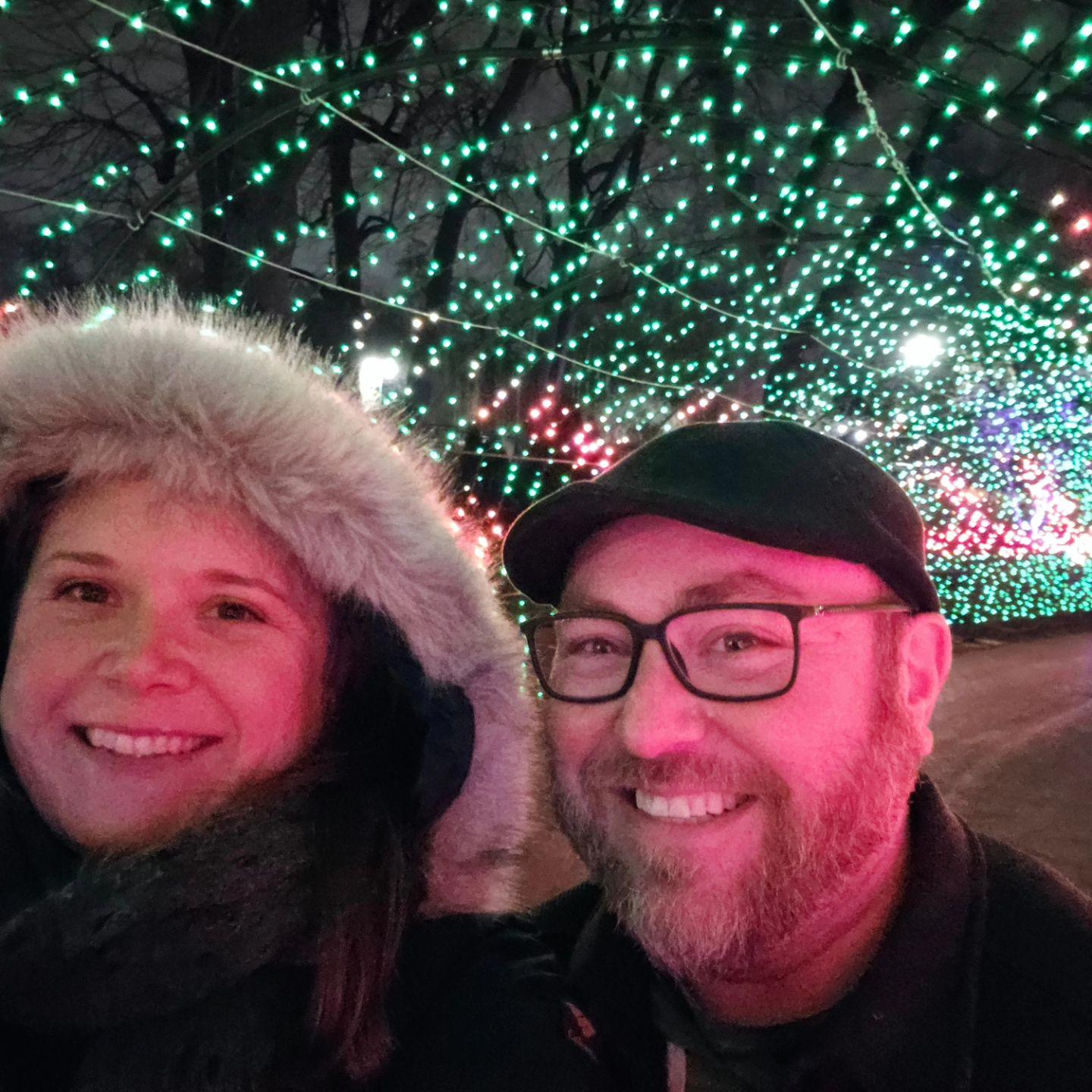 Christmas lights at Franklin Park Conservatory in Columbus