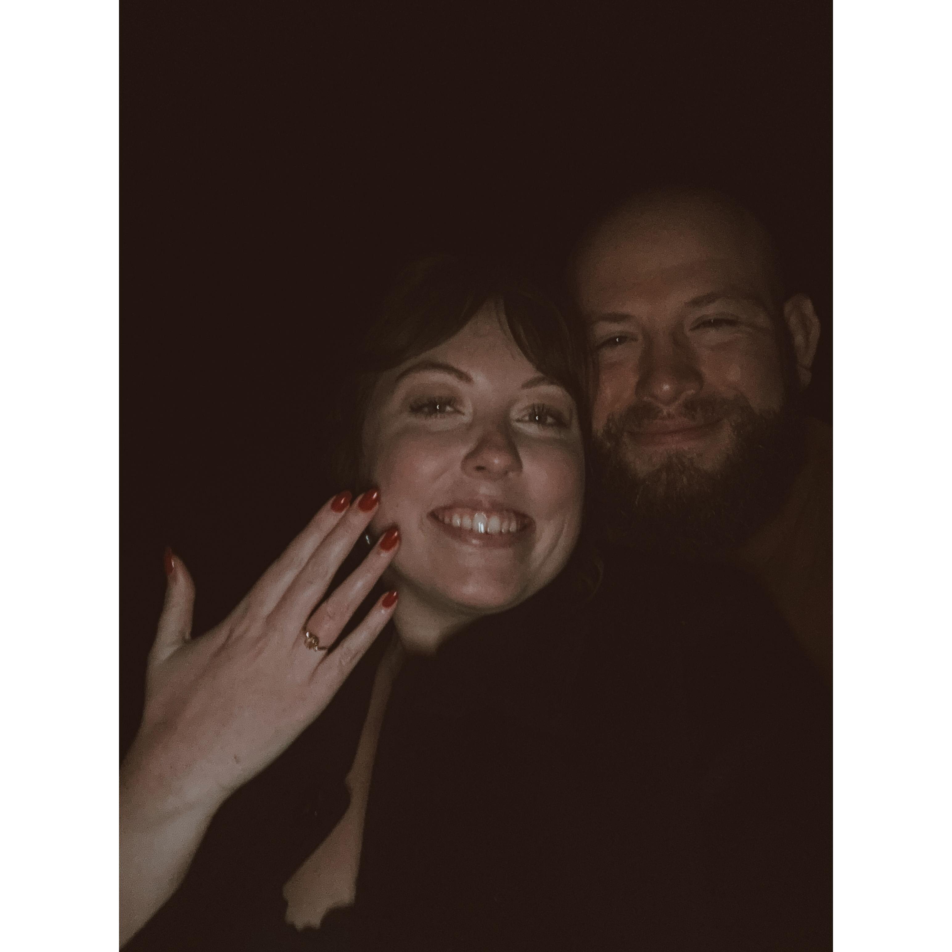 The night we got engaged.