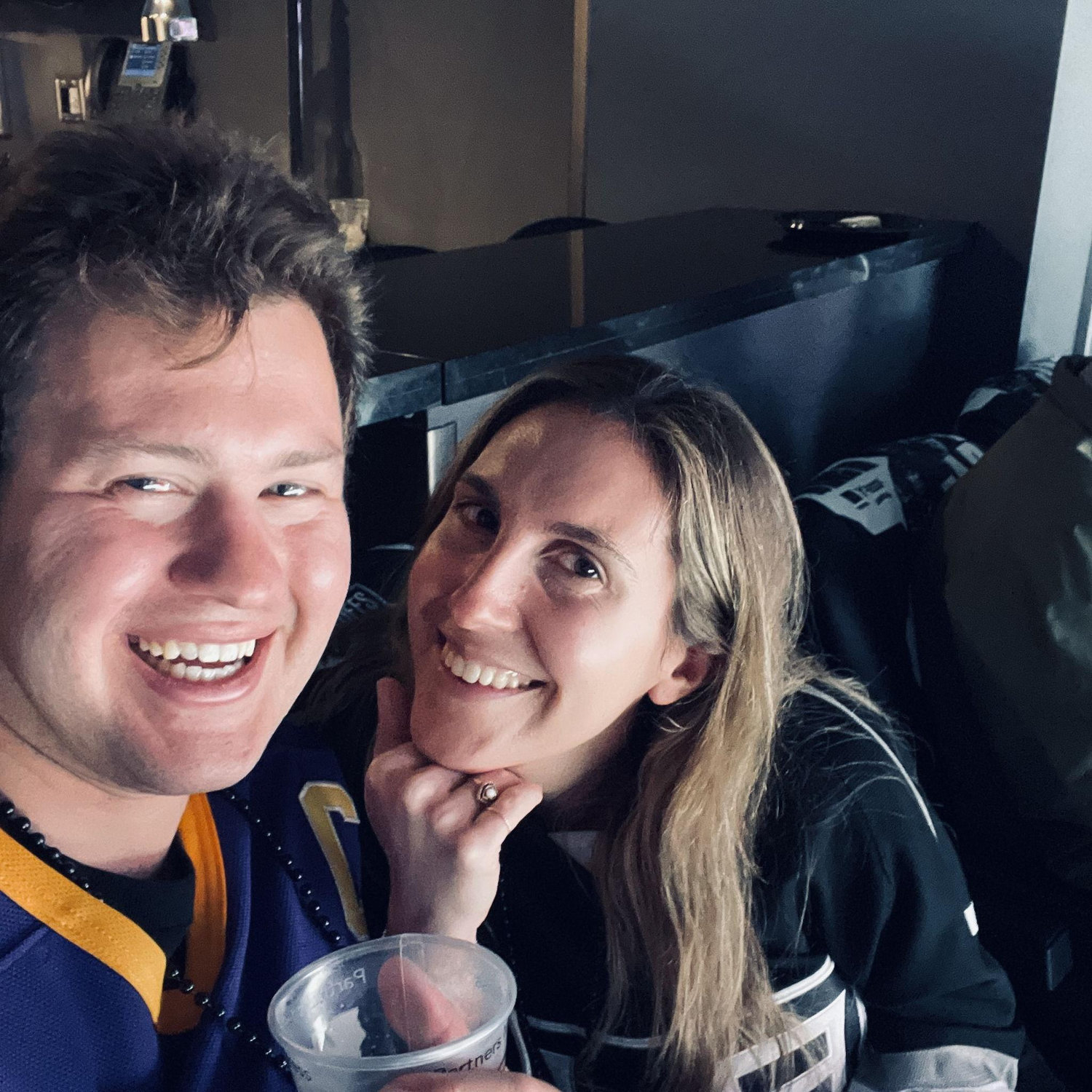 Our first LA Kings Hockey game together.... also my my first hockey game ever.
