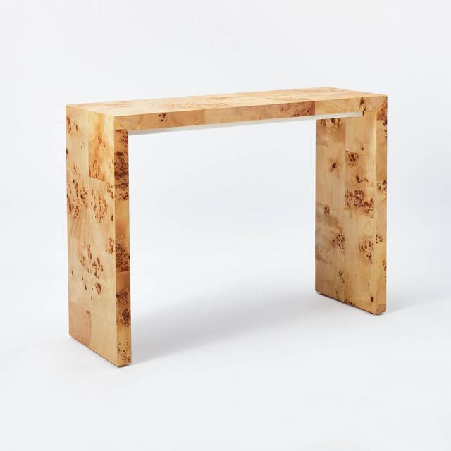 Ogden Burled Wood Console Table Brown - Threshold™ designed with Studio McGee