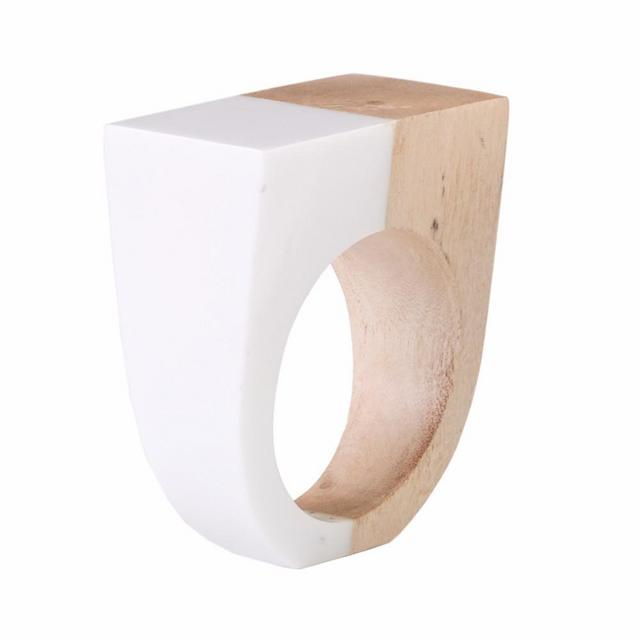 TWO-FACED NAPKIN RING WHITE (set of 4)
