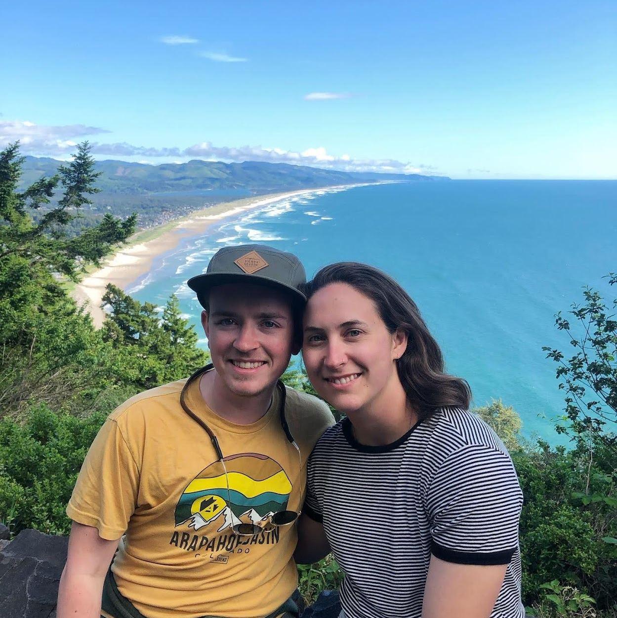 On a cliff overlooking Manzanita, Oregon