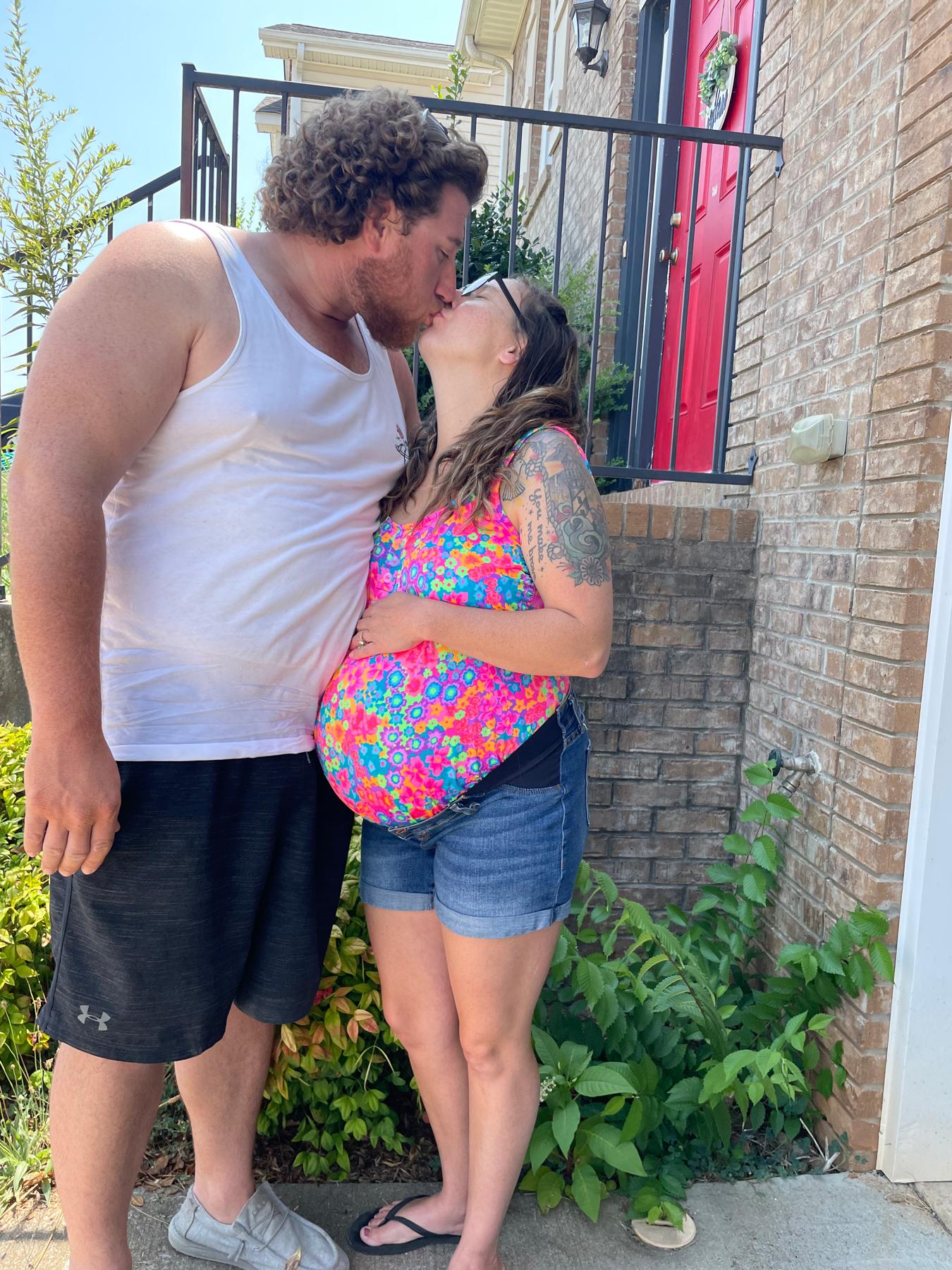 This was taken just a few weeks before Calvin was born, after our end of summer trip to a water park. 💕