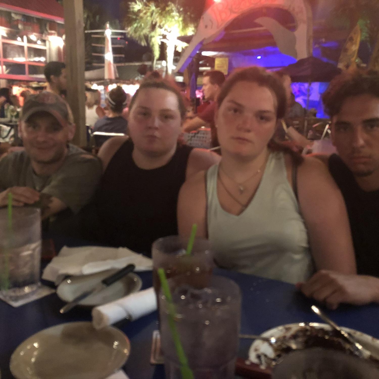 Us & a groomsman, Clay, & the Maid of Honor, Abbey