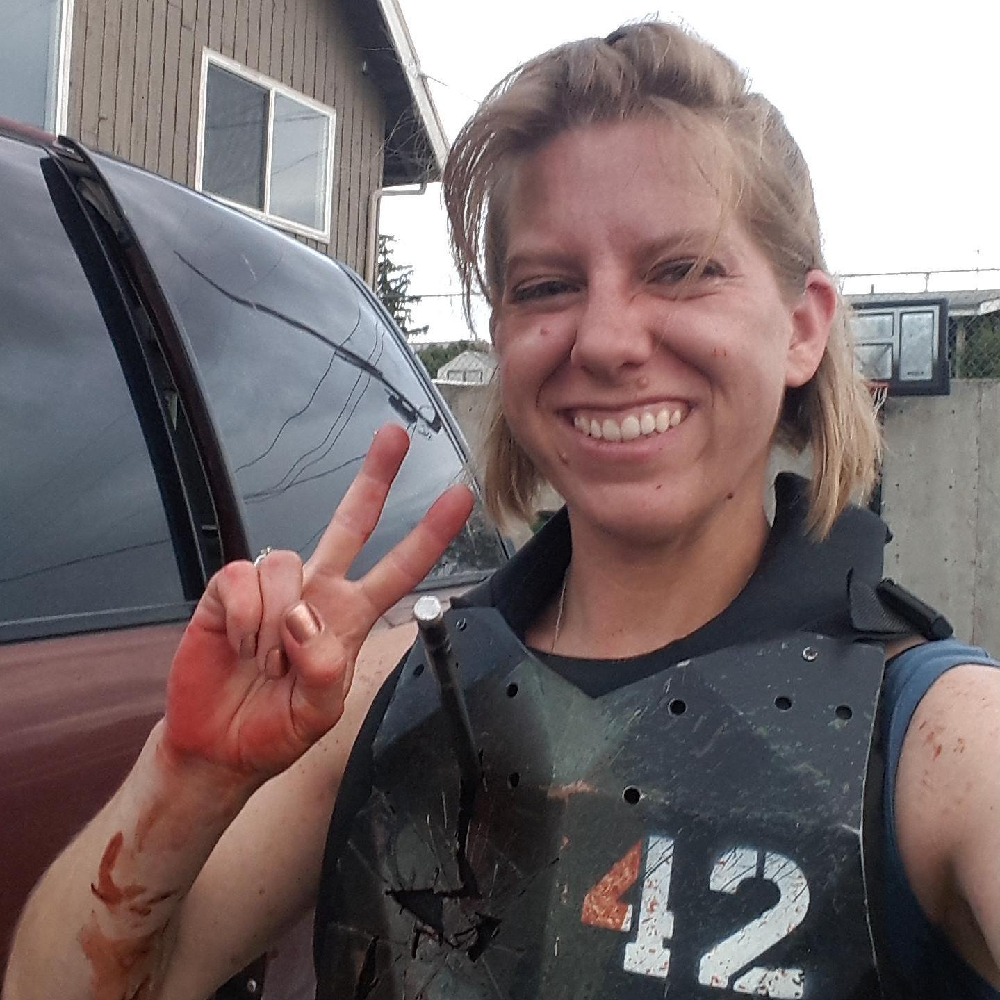 Don't worry, the blood isn't real...this time